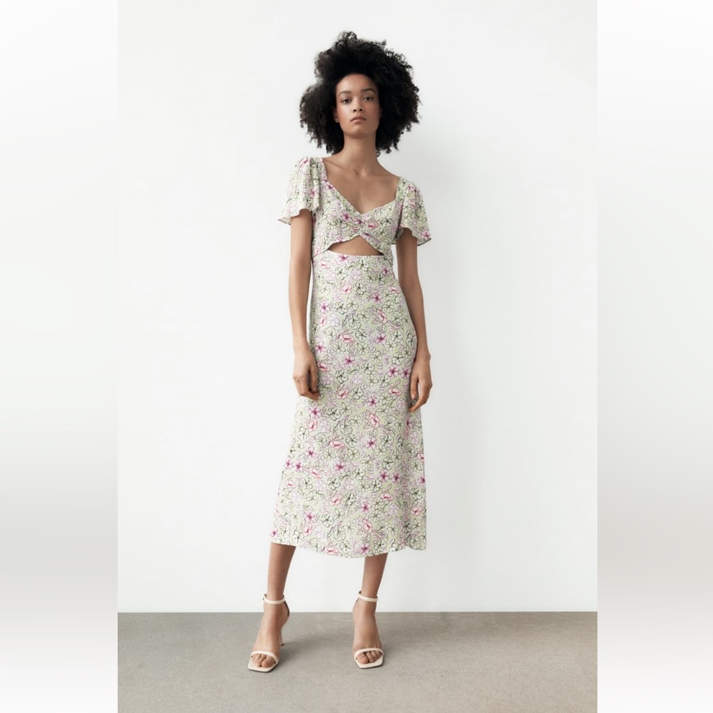 floral zara dress